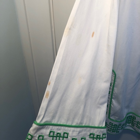 Elizabeth McKay White + Green Tunic Size 6 - Picture 6 of 8